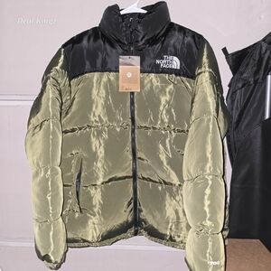The North Face Men's Olive and Black Puffer Jacket